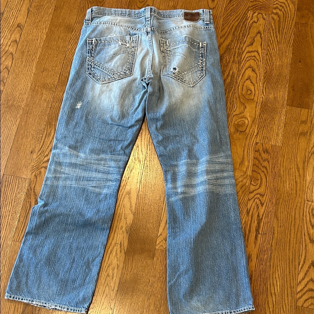 BKE “Carter” 33S Distressed Blue Jeans - Picture 14 of 17